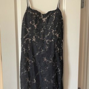 Mystic women’s cocktail dress, size L. Black lace, above the knee length